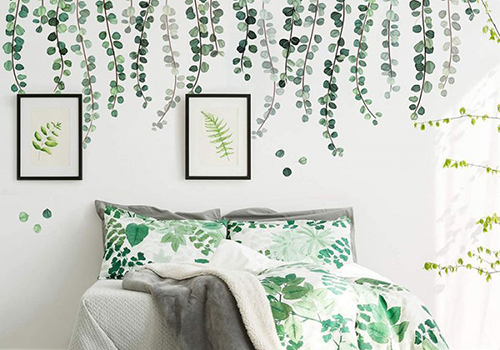 녹색 식물 잎 벽 데칼11